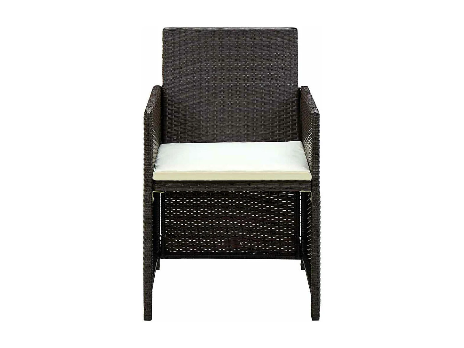 Conjunto de sofá para jardim 8 pcs vime PE castanho