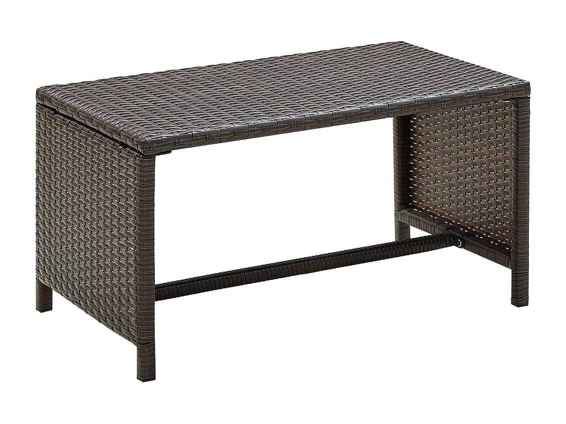 Conjunto de sofá para jardim 8 pcs vime PE castanho