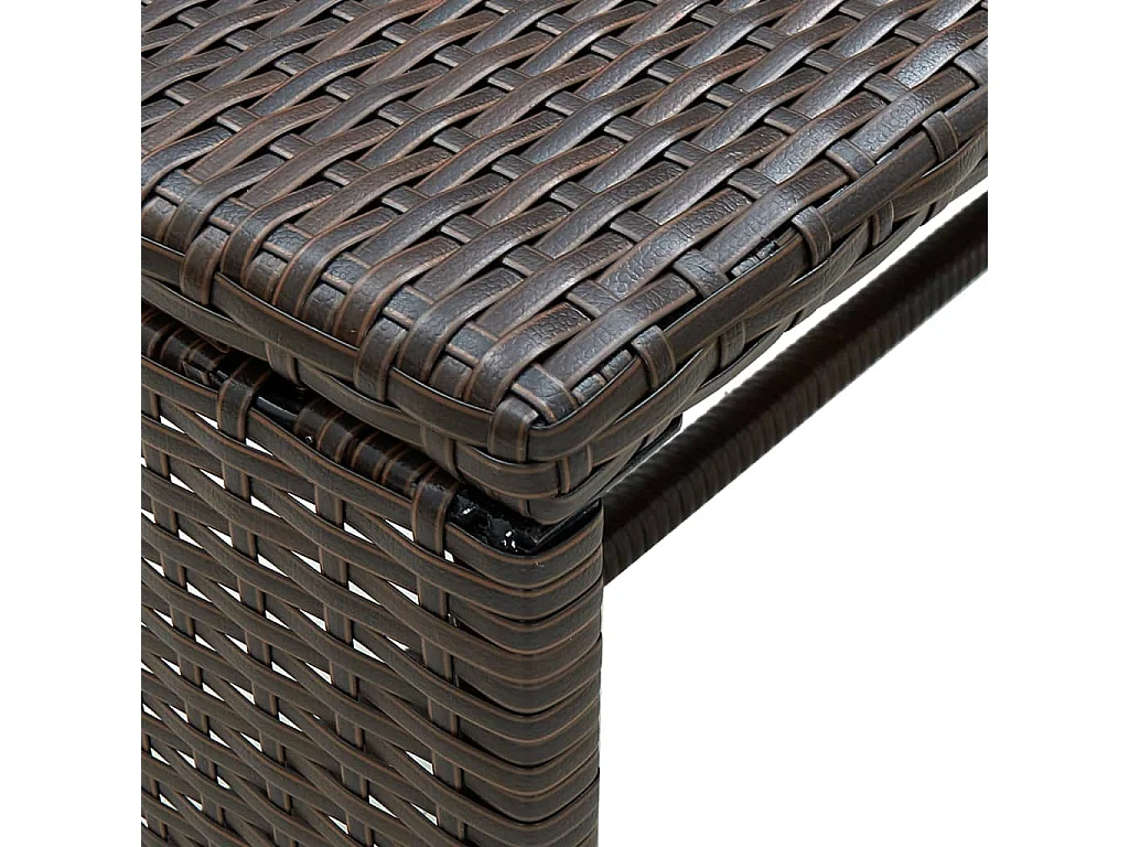 Conjunto de sofá para jardim 8 pcs vime PE castanho