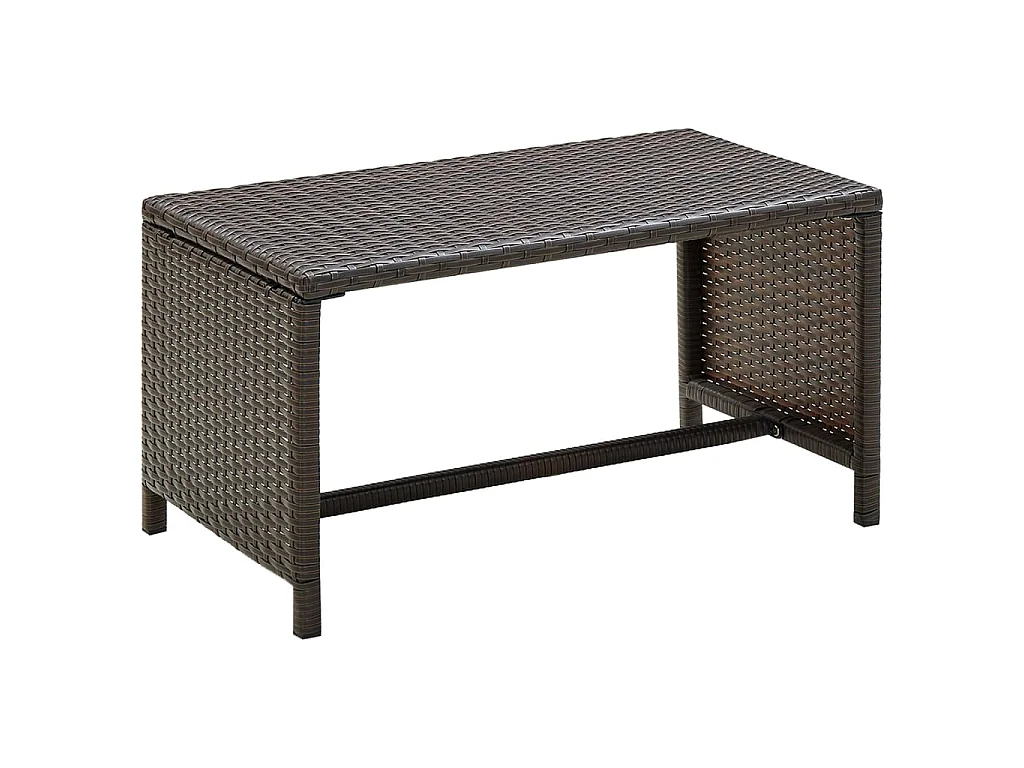 Set Divani da Giardino 4 pz con Cuscini in Polyrattan Marrone