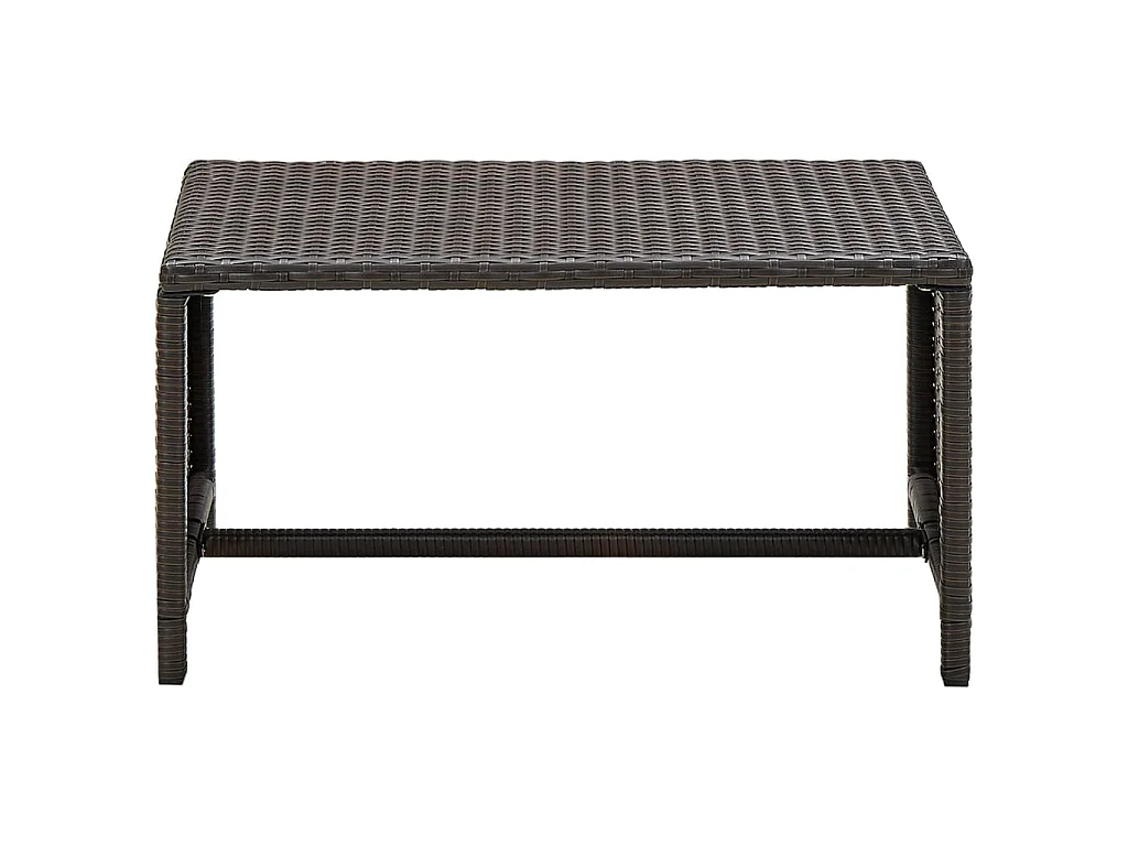 Set Divani da Giardino 4 pz con Cuscini in Polyrattan Marrone
