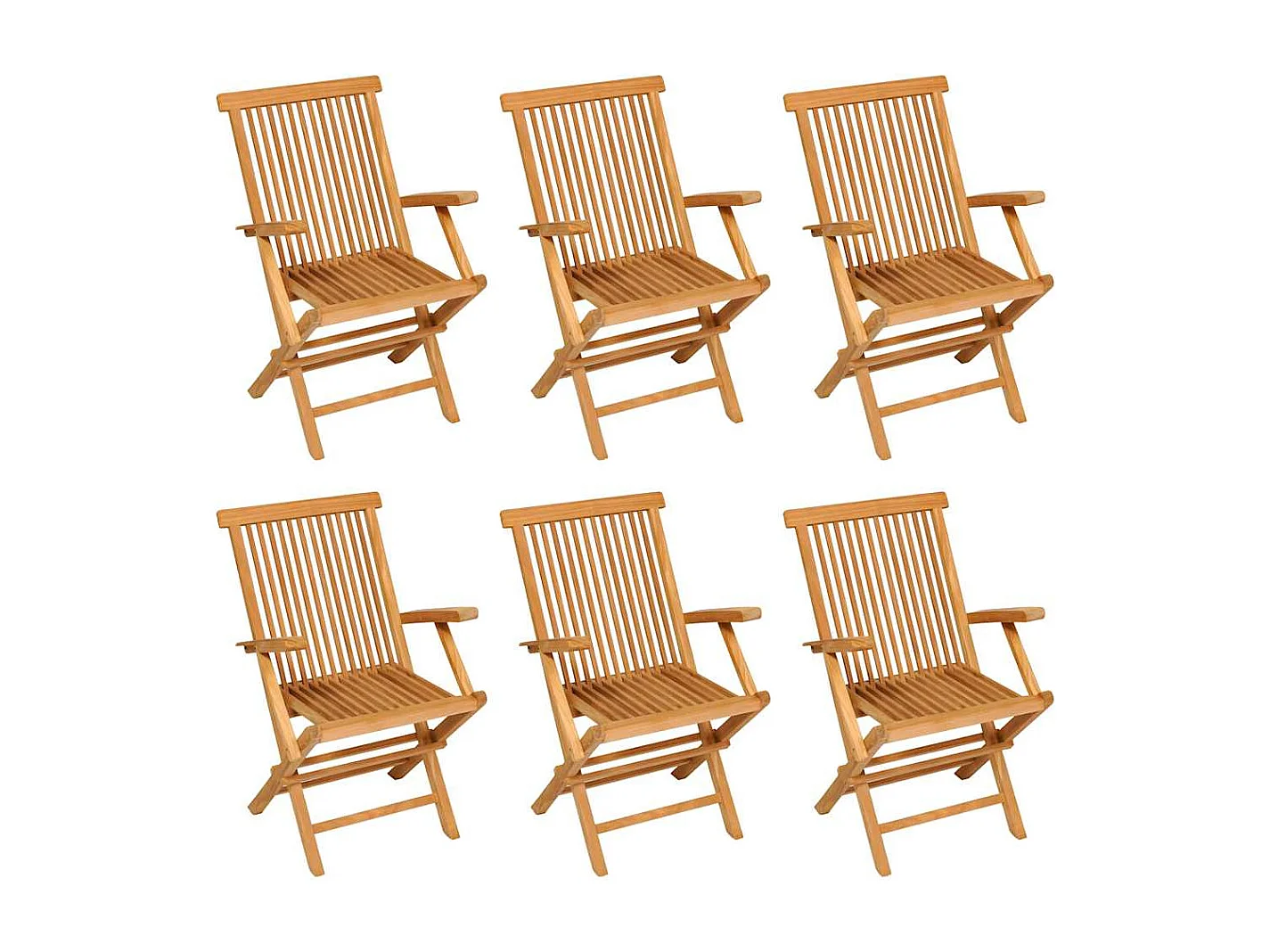 Ensemble à manger d'extérieur 7 pcs Bois de teck solide
