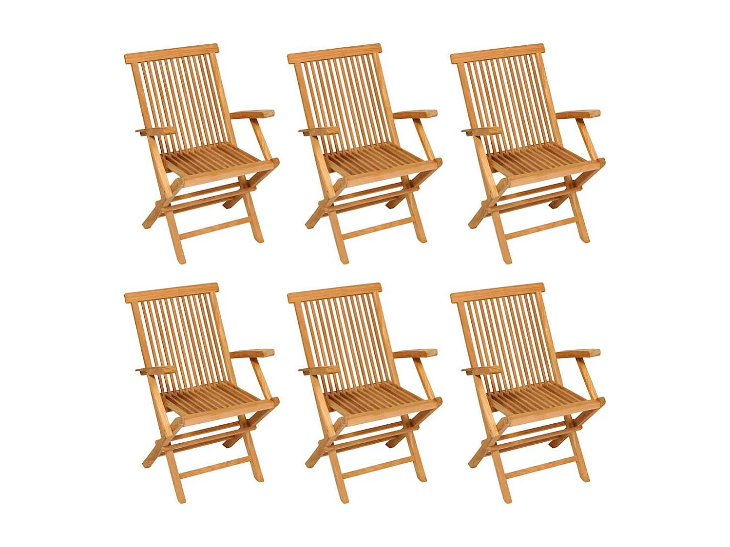 Ensemble à manger d'extérieur 7 pcs Bois de teck solide