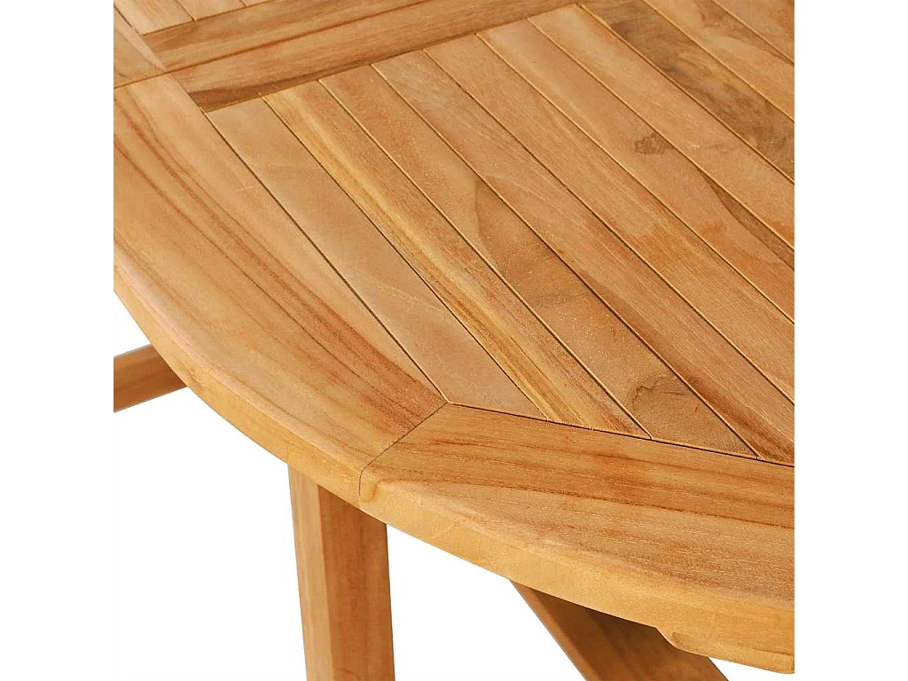 Ensemble à manger d'extérieur 7 pcs Bois de teck solide