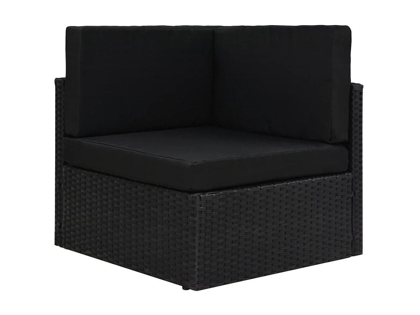 Salon de jardin 7 pcs Résine tressée Noir