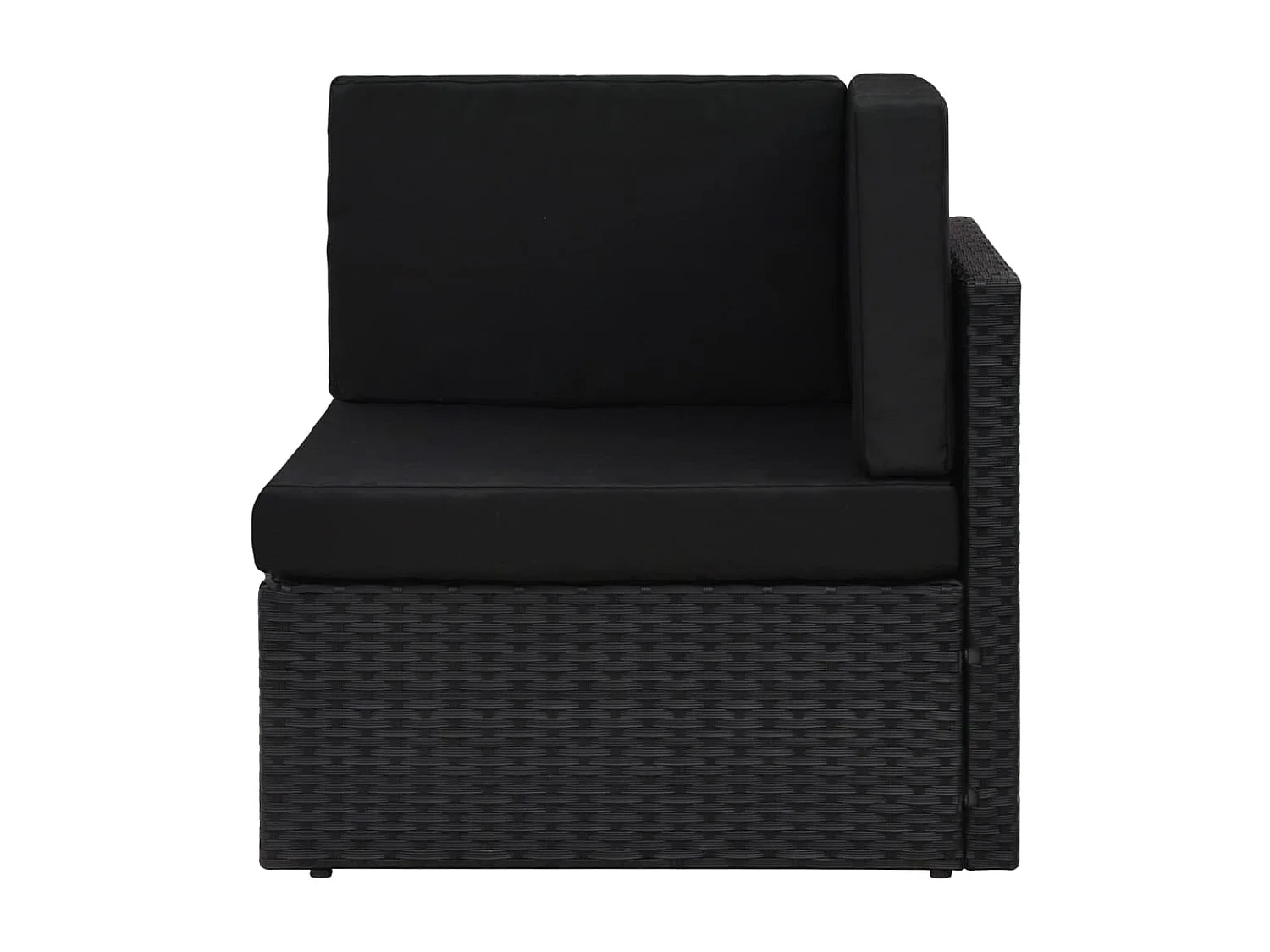 Salon de jardin 7 pcs Résine tressée Noir