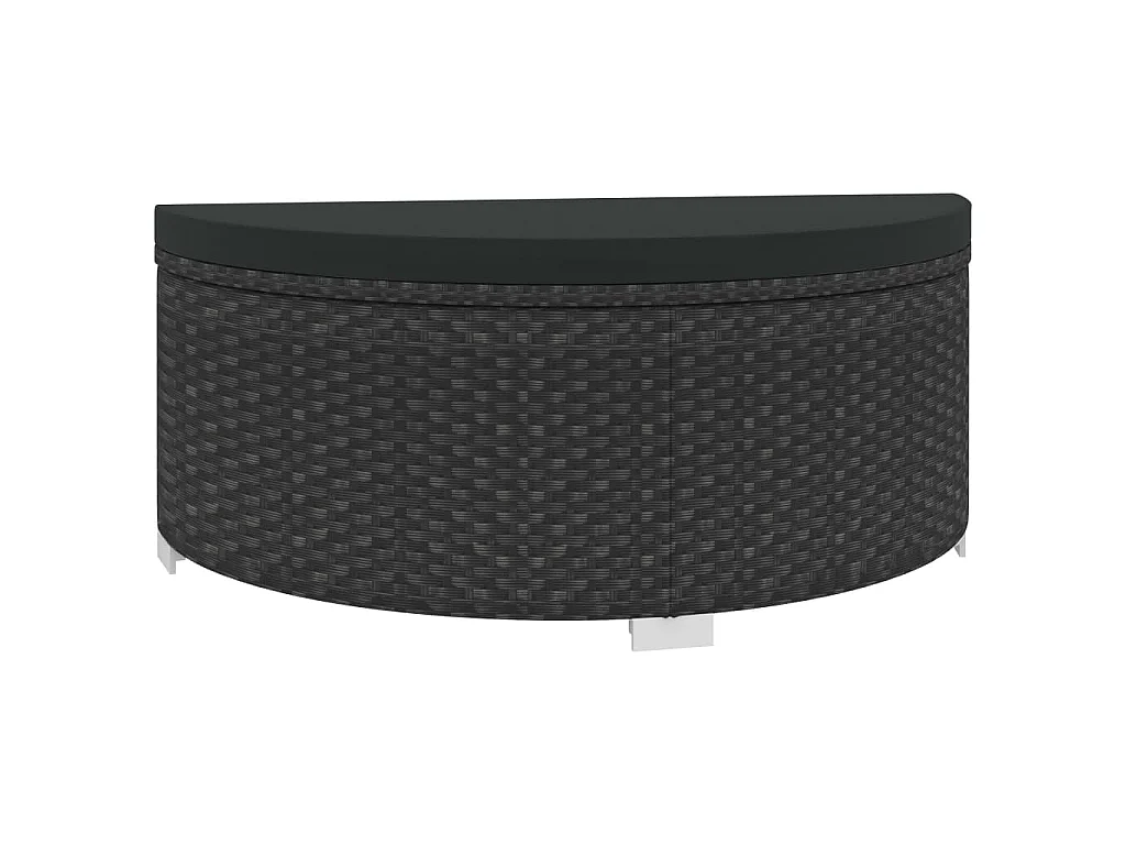 8-tlg. Garten-Lounge-Set mit Auflagen Poly Rattan Schwarz