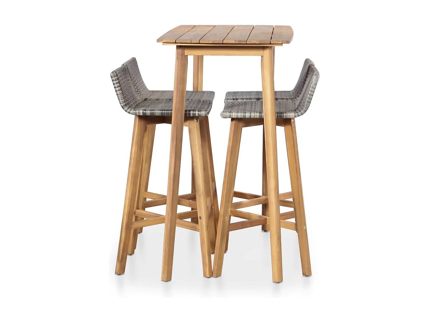 Set da Pranzo da Giardino 5 pz in Legno Massello di Acacia