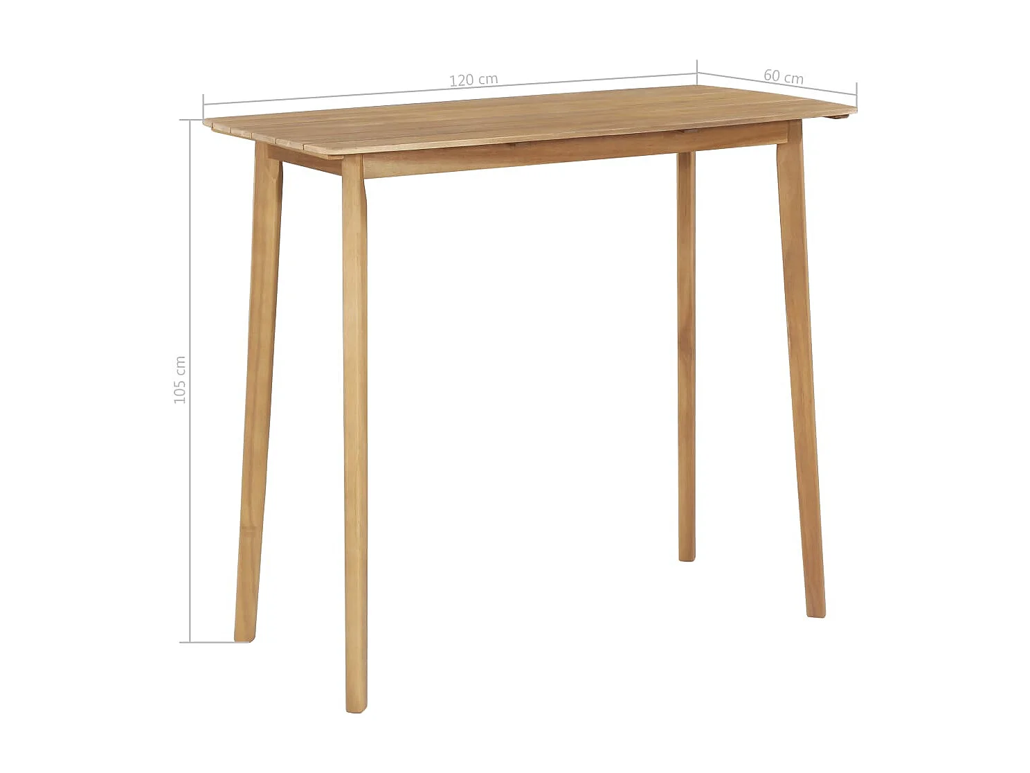 Set da Pranzo da Giardino 5 pz in Legno Massello di Acacia