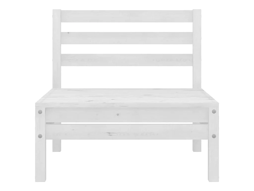 8-delige Loungeset massief grenenhout wit