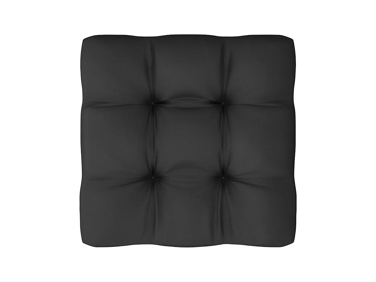 Salon de jardin 7 pcs avec coussins blanc bois de pin massif