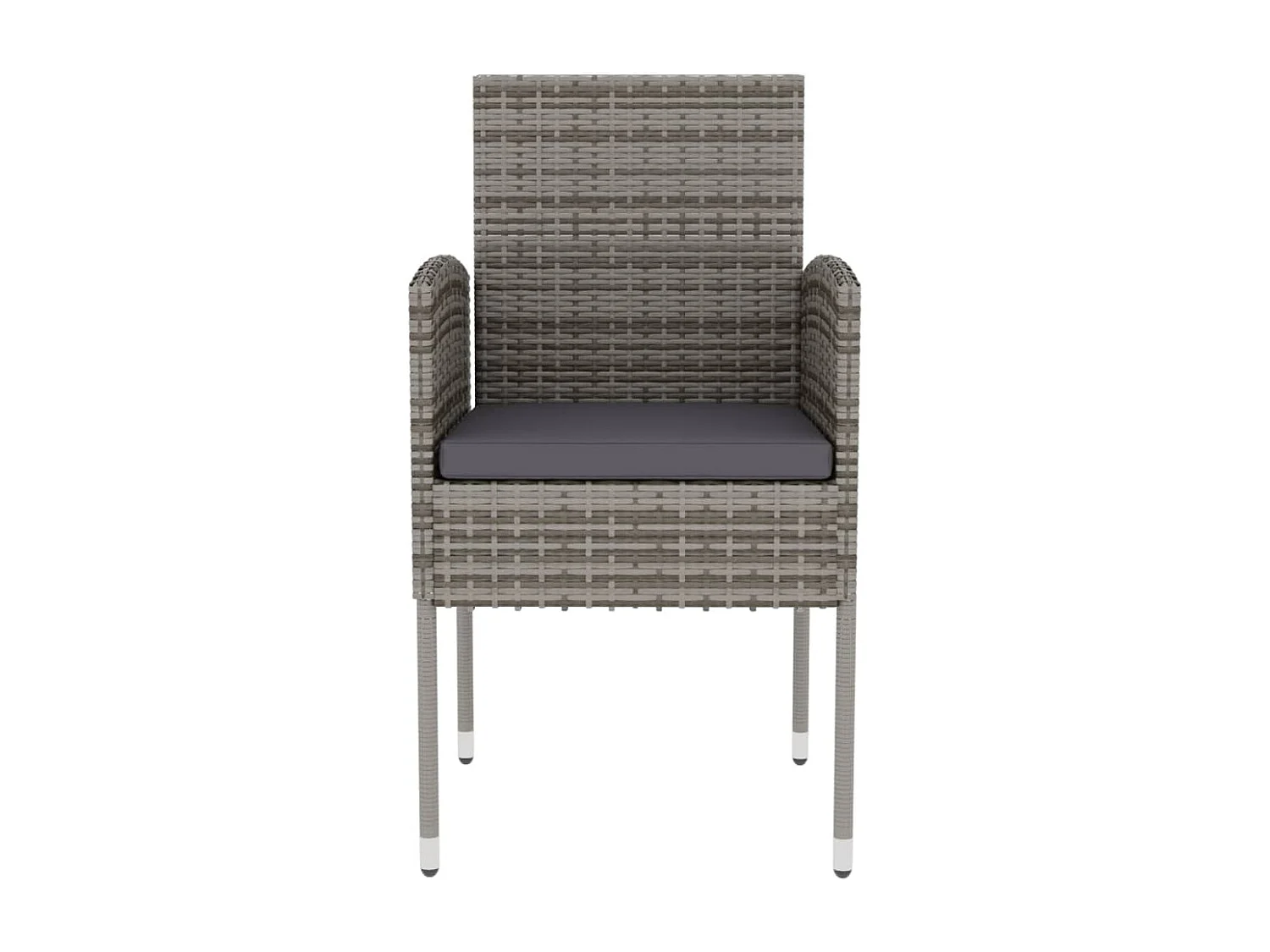 Set Mobili da Pranzo per Giardino 3 pz in Polyrattan Antracite