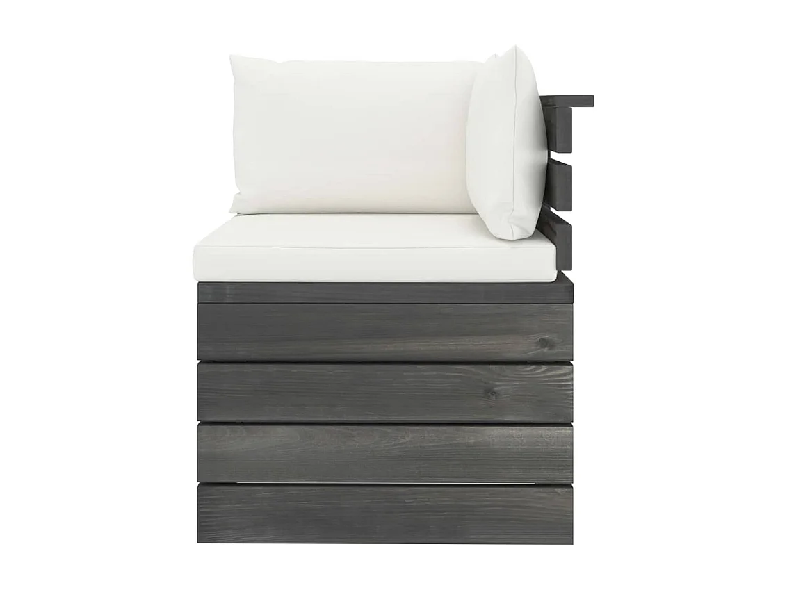 6-tlg. Garten-Sofagarnitur aus Paletten mit Kissen Kiefernholz