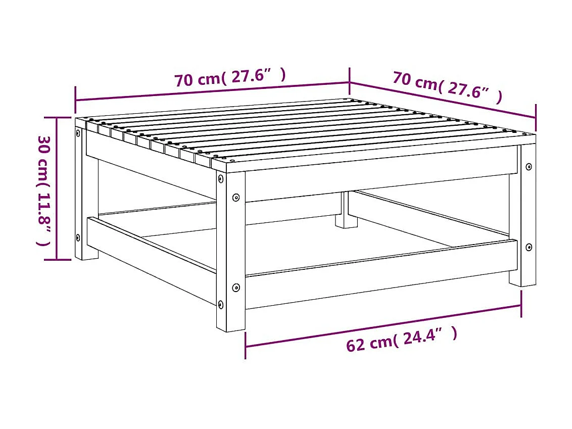Muebles de jardín 3 piezas gris madera maciza de pino