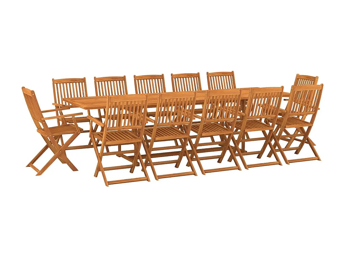 Ensemble à manger de jardin 13 pcs 280x90x75 cm bois d'acacia