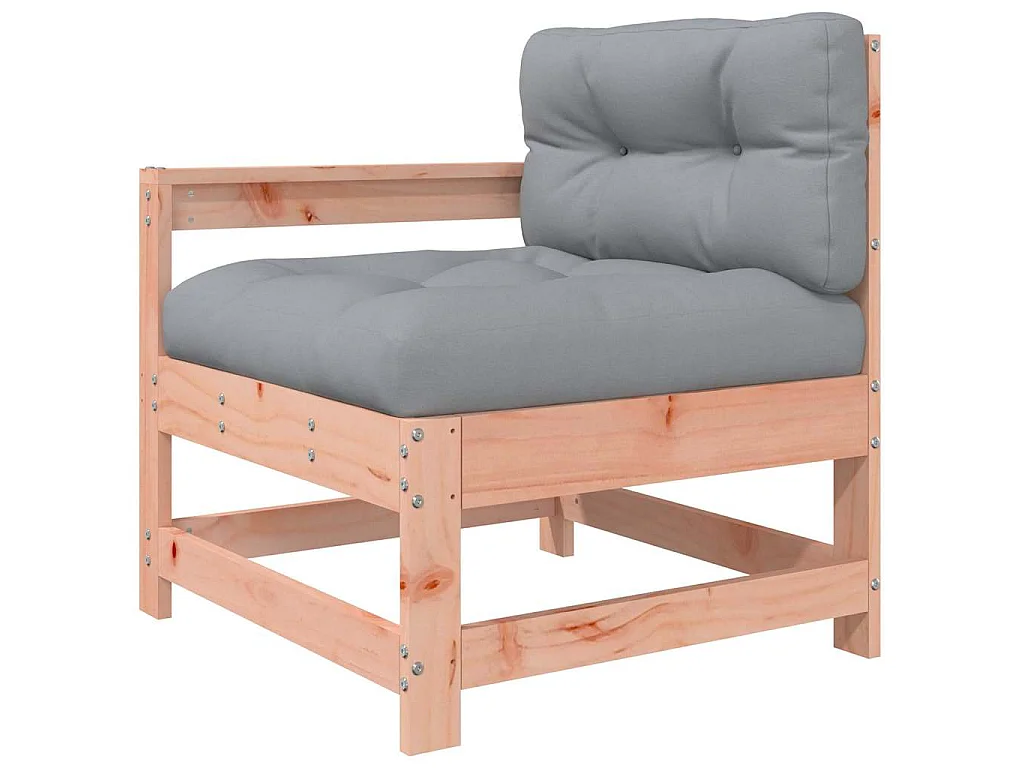 3-tlg. Garten-Lounge-Set mit Kissen Massivholz Douglasie