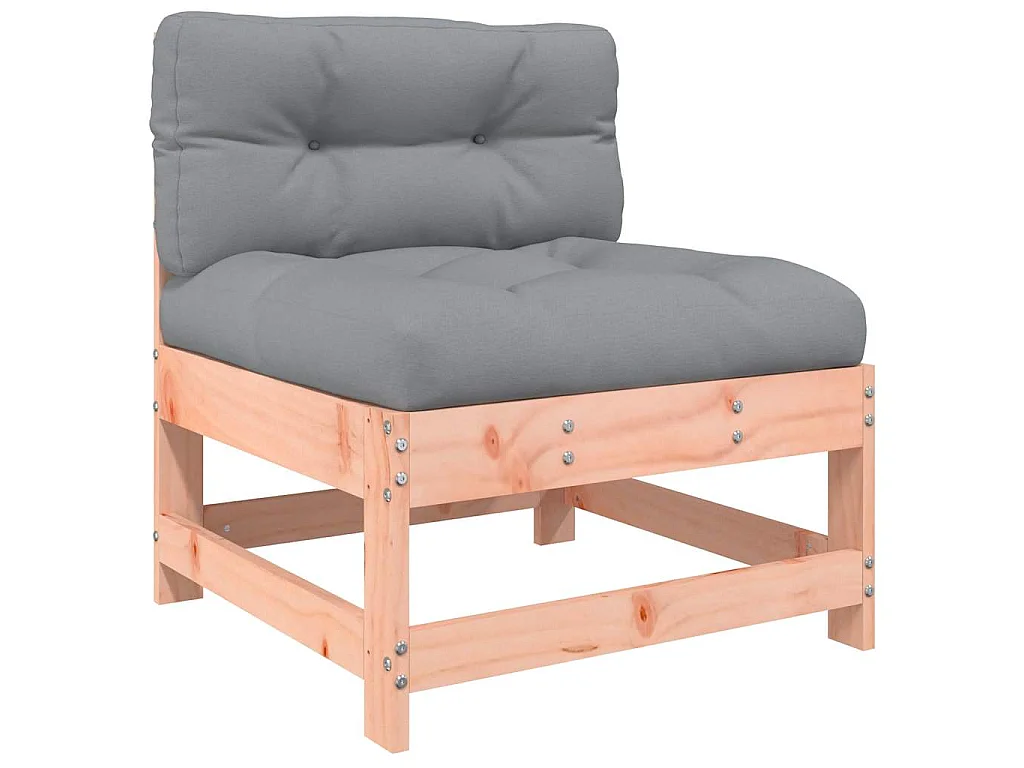3-tlg. Garten-Lounge-Set mit Kissen Massivholz Douglasie