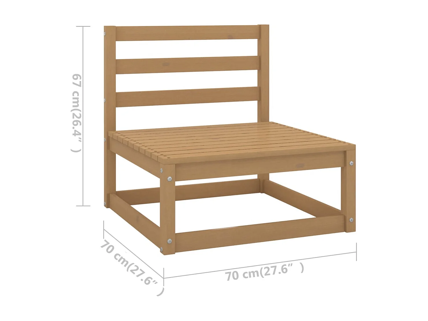 Salon de jardin 8 pcs avec coussins Bois de pin massif