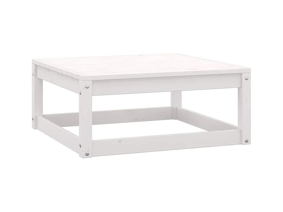 Salon de jardin avec coussins 8 pcs blanc bois de pin massif