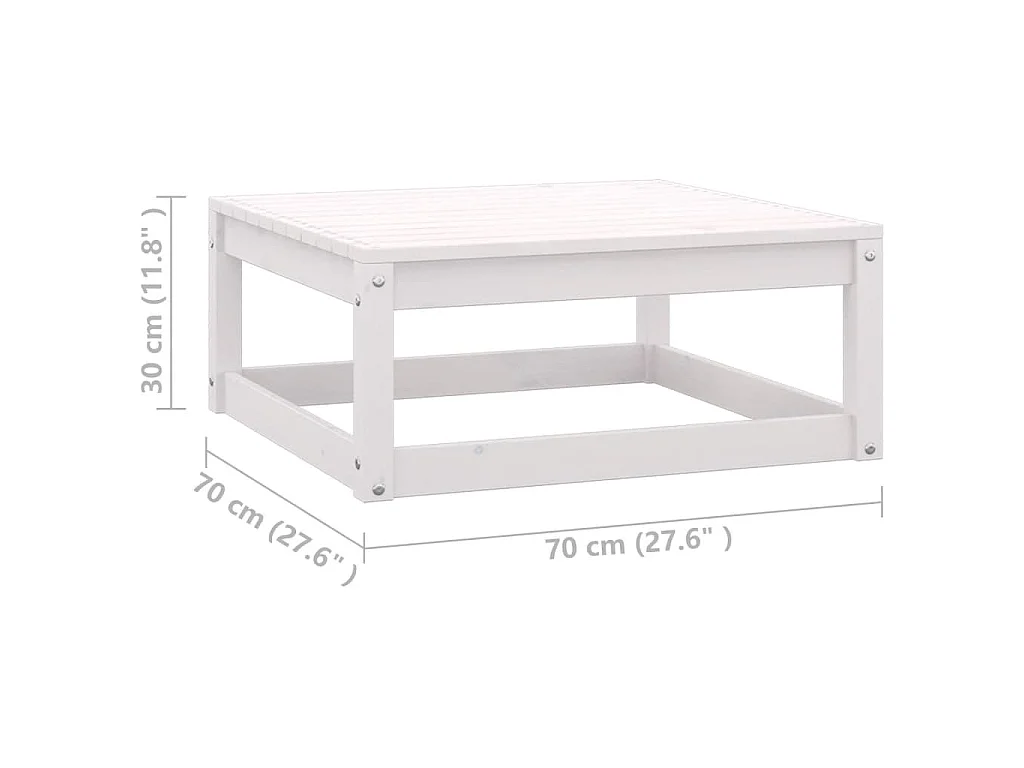 8-delige Loungeset met kussens massief grenenhout wit