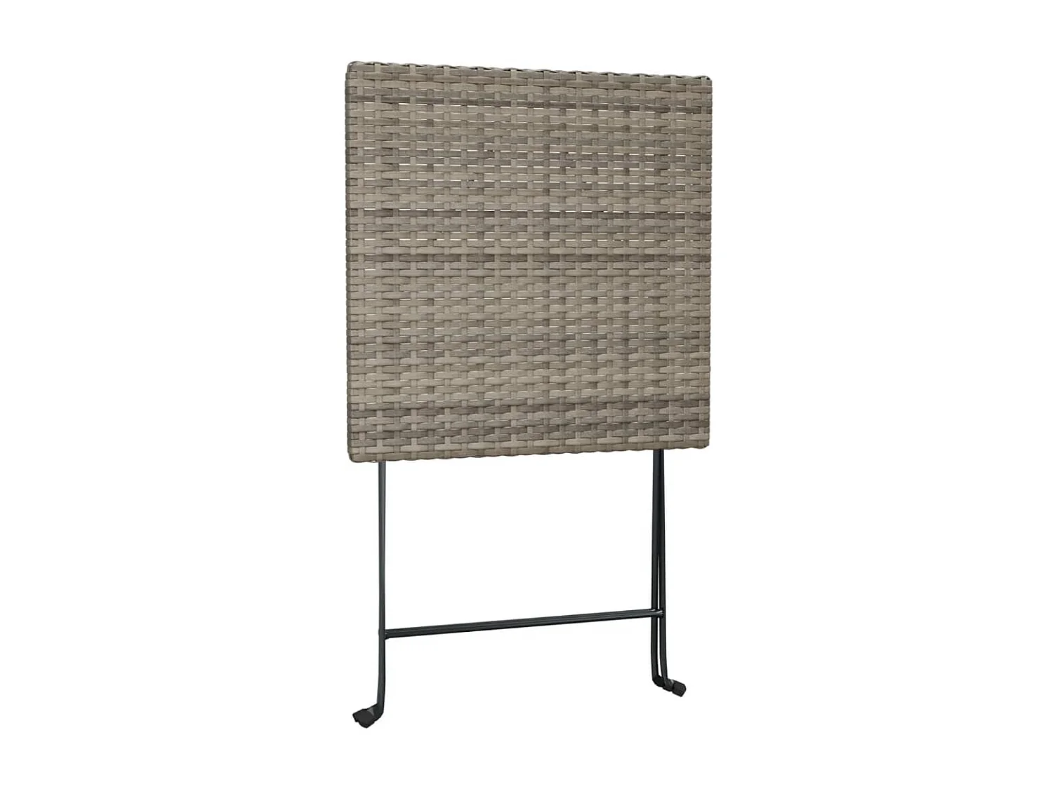 Ensemble de bistro pliable 3 pcs Gris Résine tressée