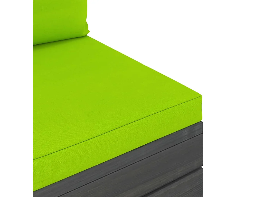 2-delige Loungeset met kussens pallet massief grenenhout