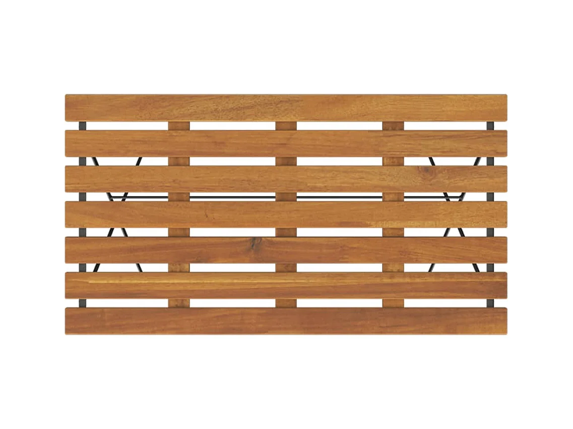 5-tlg. Bistro-Set Klappbar Massivholz Akazie und Stahl