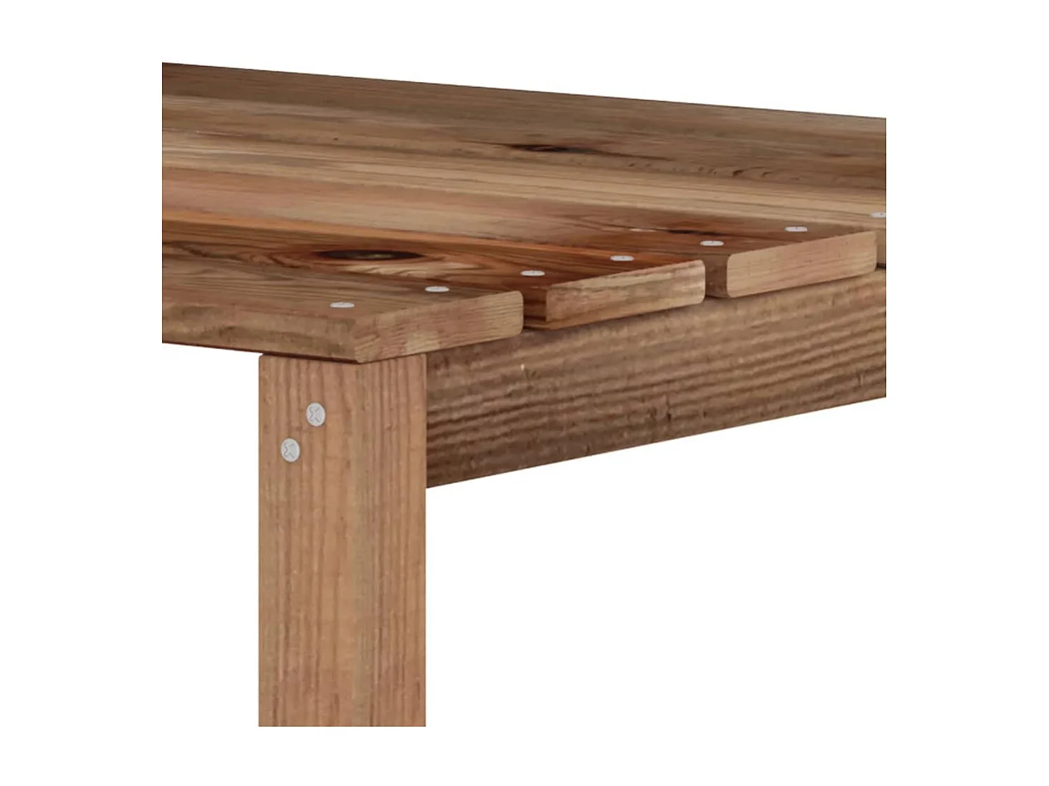 Tuinbank 2-zits pallet met crèmewitte kussens grenenhout