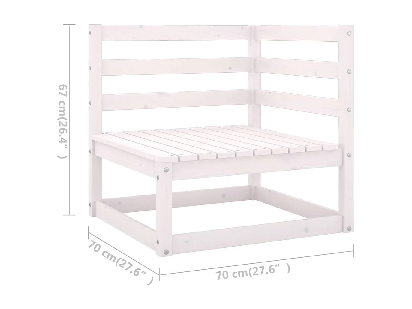 Salon de jardin 6 pcs avec coussins Bois de pin massif