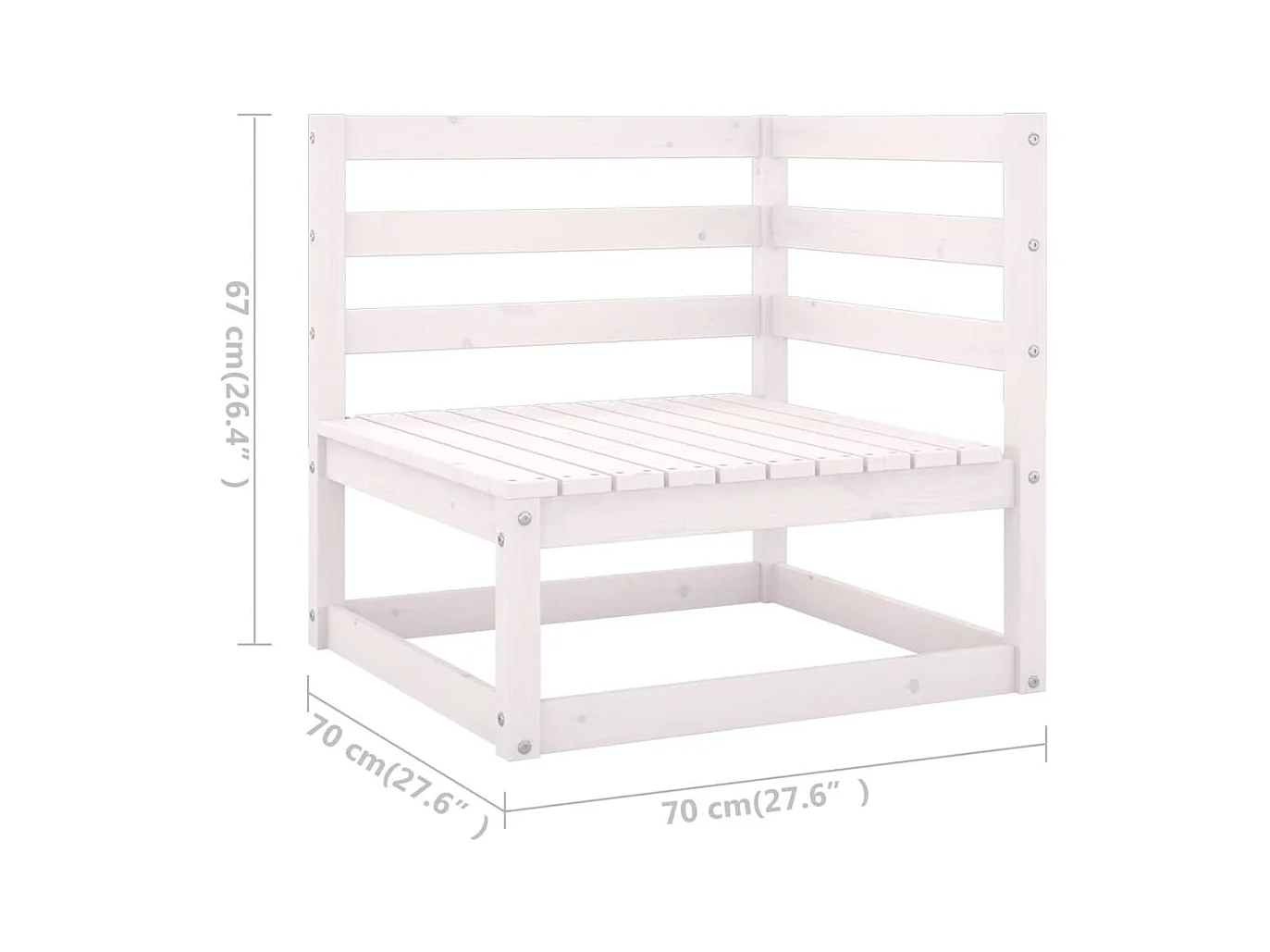 6-tlg. Garten-Lounge-Set mit Kissen Kiefer Massivholz