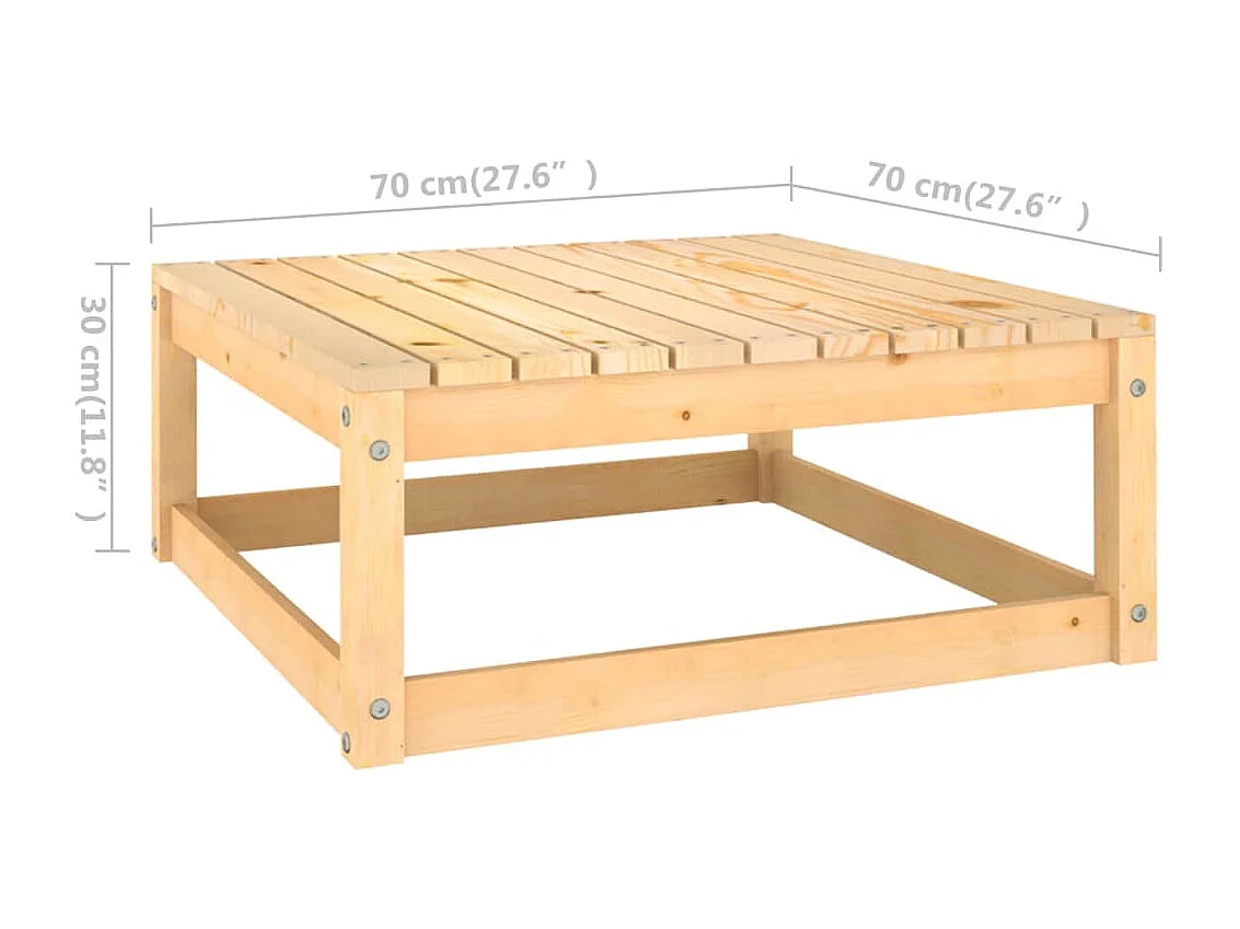 11 pcs conjunto lounge de jardim c/ almofadões pinho maciço