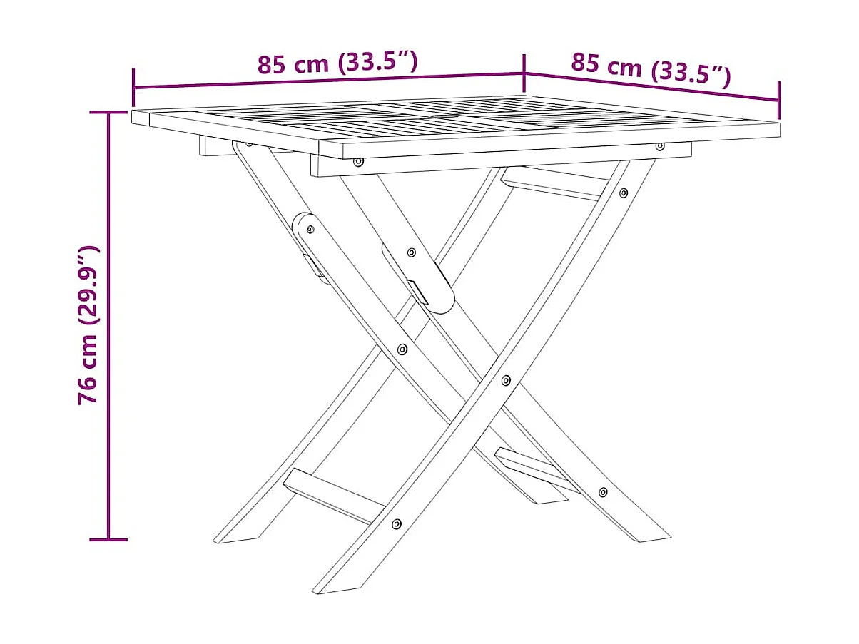 Ensemble à manger de jardin 5 pcs Bois de teck massif