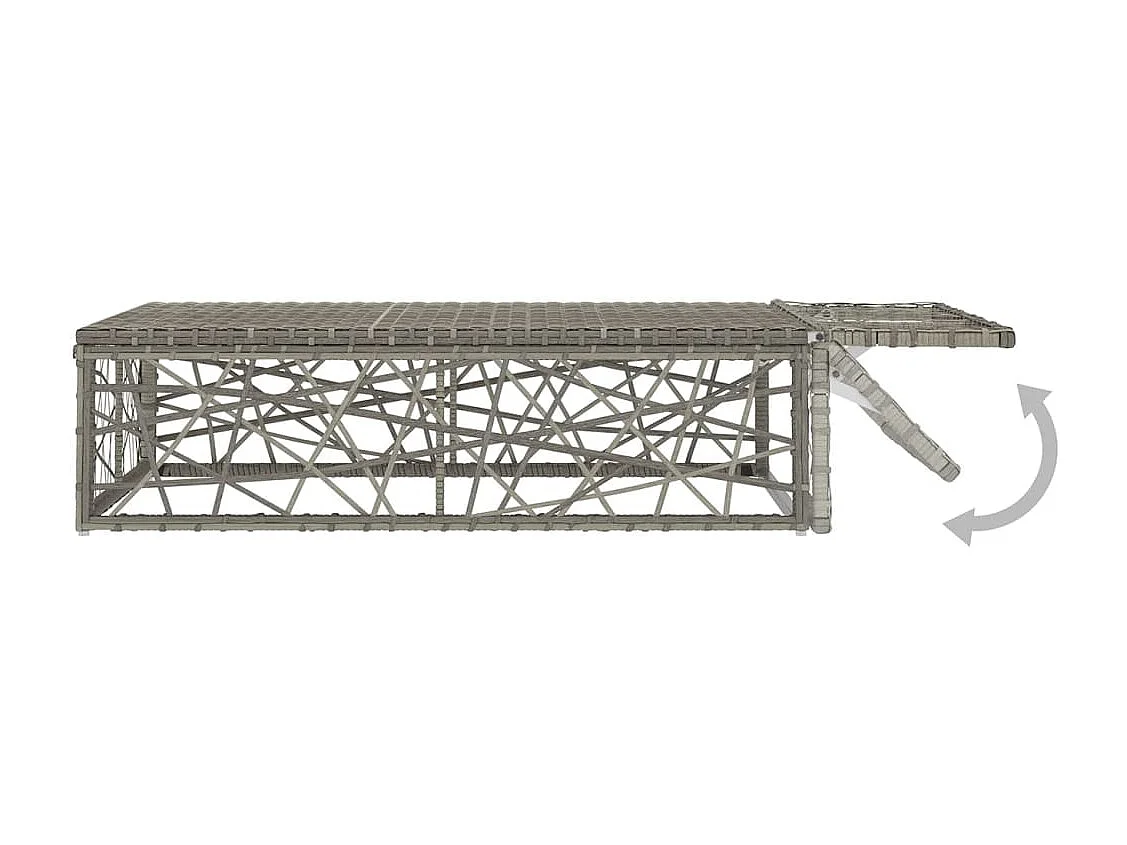 Set Divani da Giardino 2 pz con Cuscini in Polyrattan Grigio