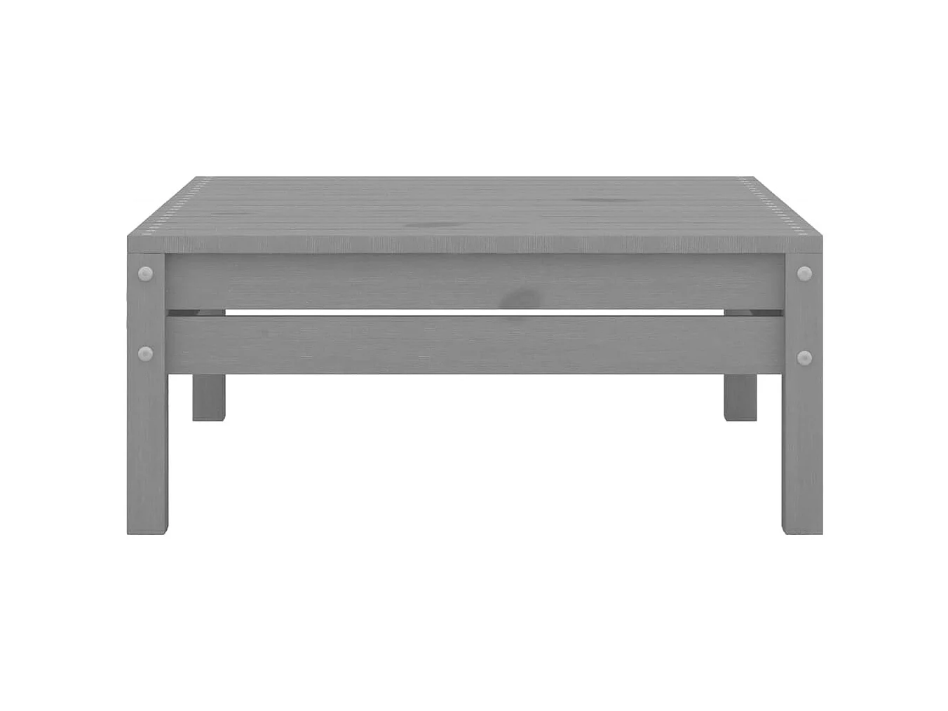 3-delige Loungeset massief grenenhout grijs