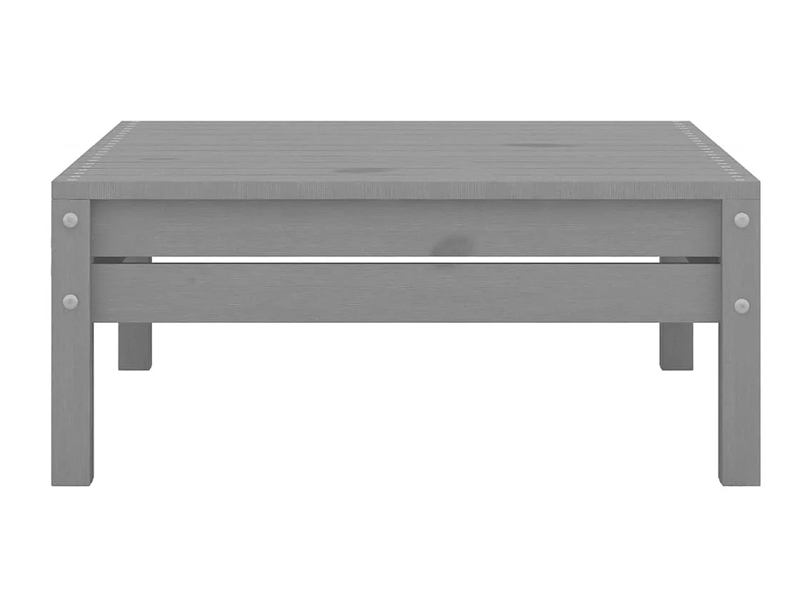 3-delige Loungeset massief grenenhout grijs