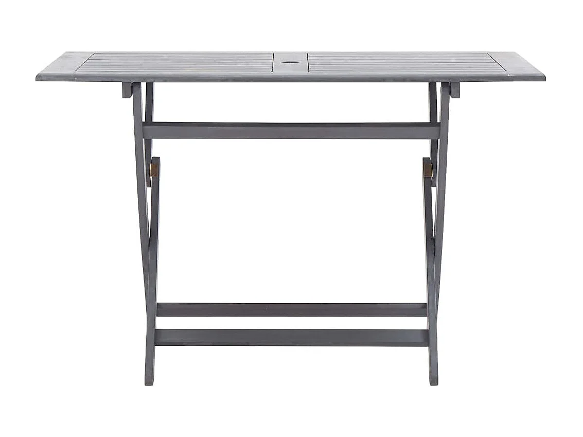 Set da Pranzo per Giardino 7 pz Legno Massello di Acacia Grigio