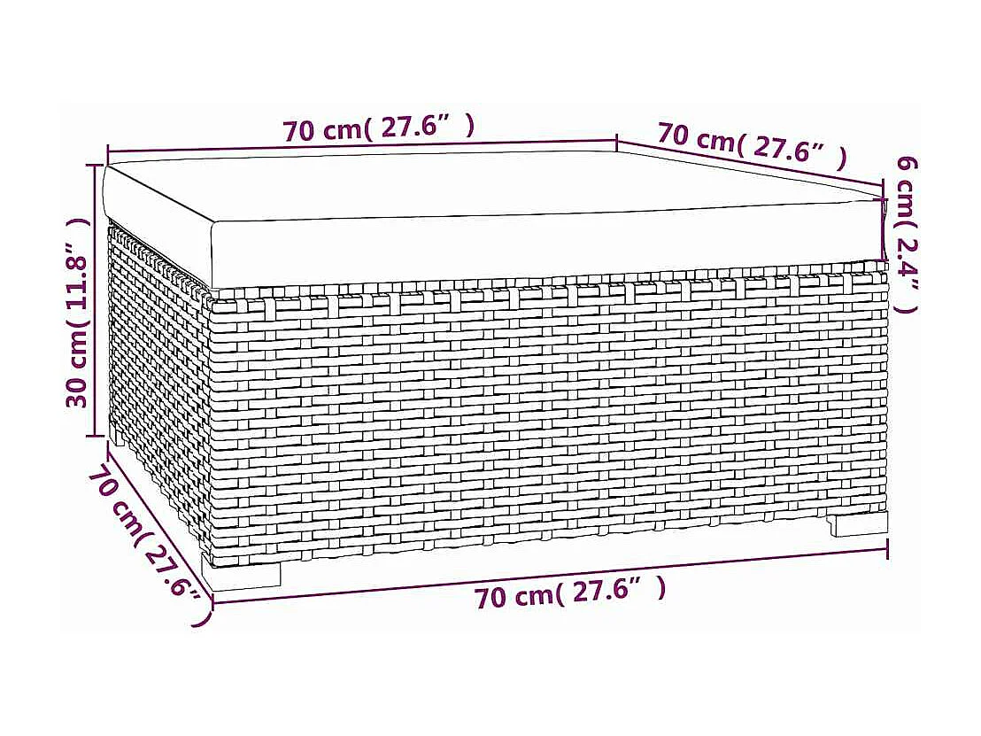 Set de muebles de jardín 5 pzas y cojines ratán sintético negro
