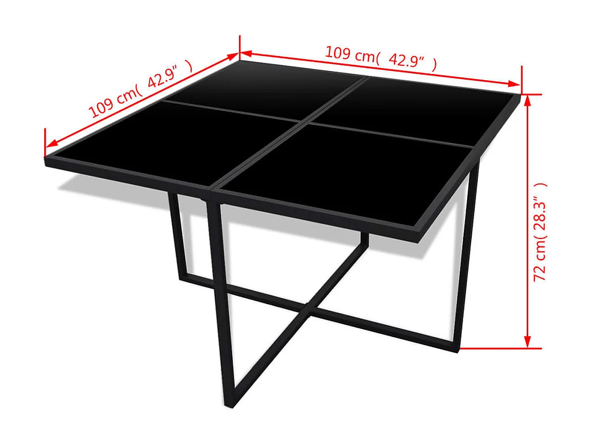 Set comedor de jardín 9 piezas y cojines ratán sintético negro