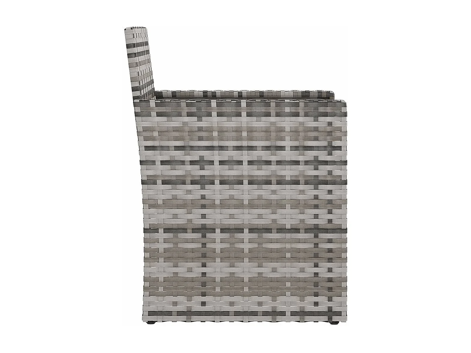 3-delige Loungeset met kussens poly rattan grijs