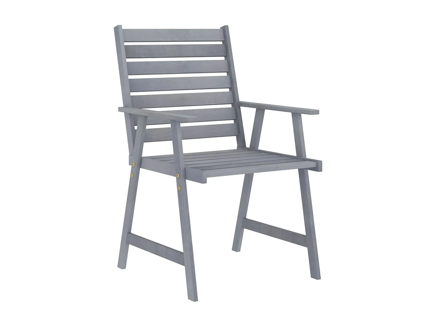 3-tlg. Garten-Essgruppe Grau Massivholz Akazie