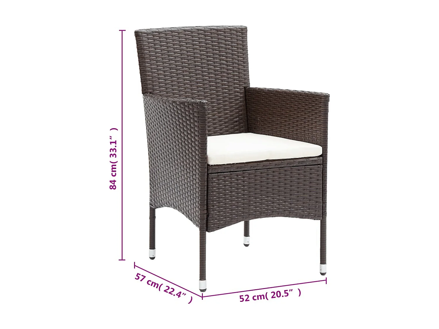 11-delige Tuinset poly rattan bruin