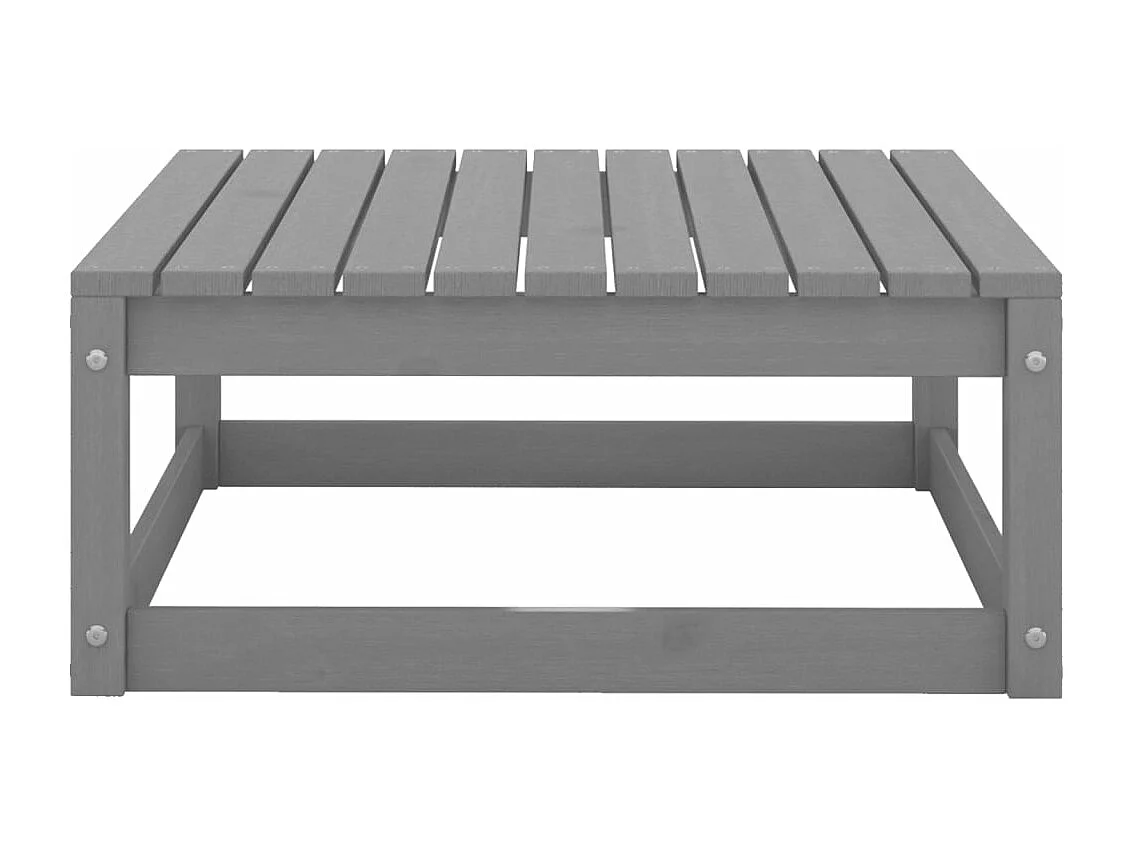 8 pcs conjunto lounge de jardim pinho maciço cinzento