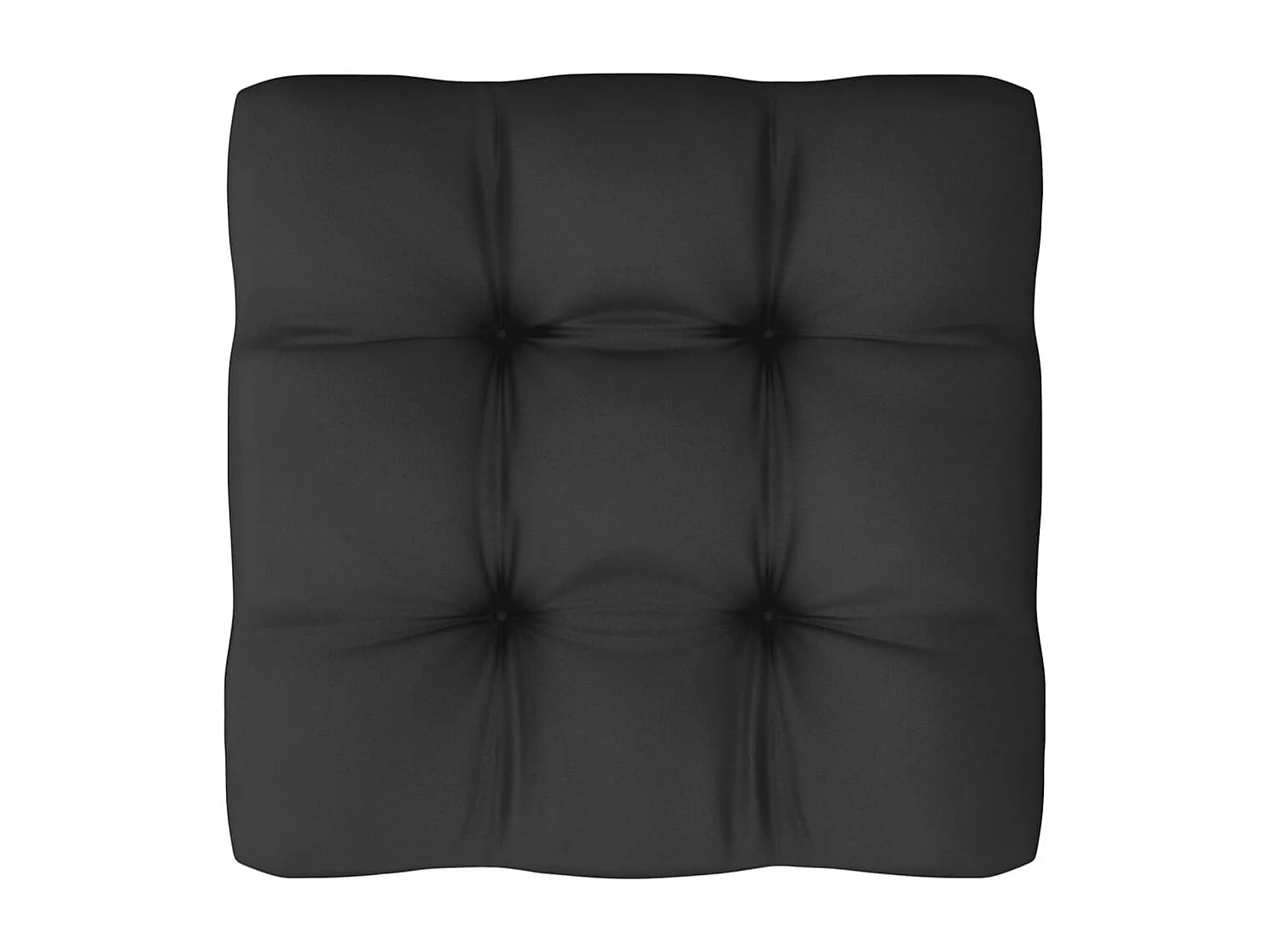 9pcs conjunto longue de jardim c/ almofadões pinho maciço preto