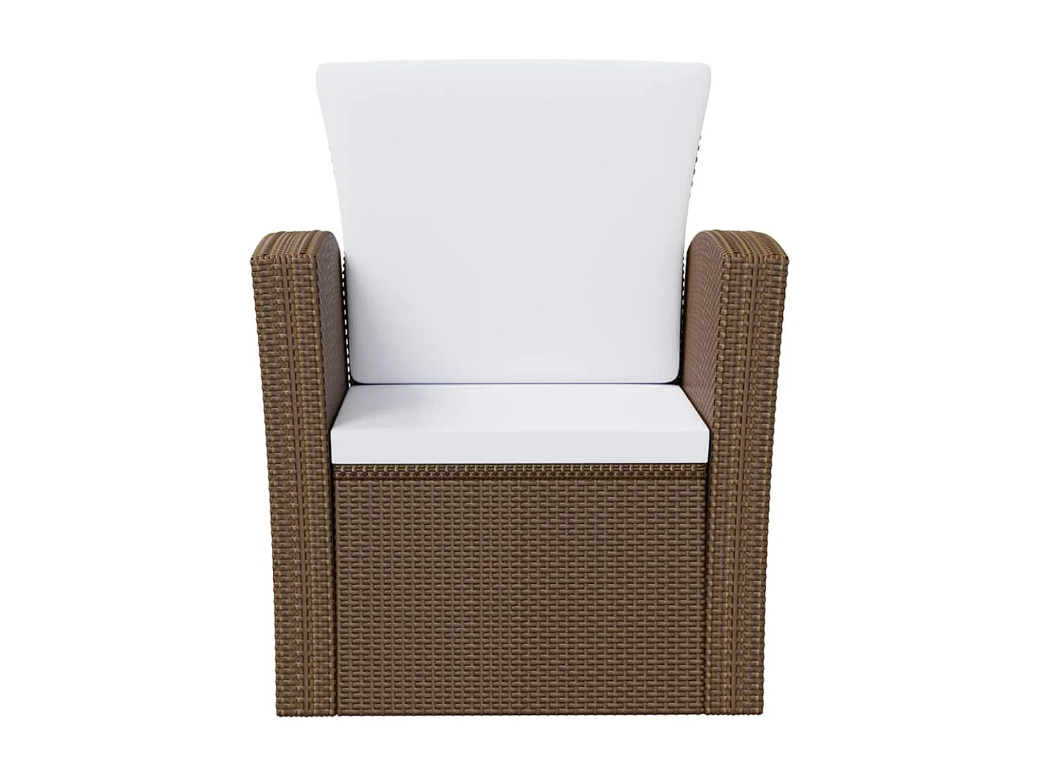 16-tlg. Garten-Lounge-Set mit Kissen Poly-Rattan Braun