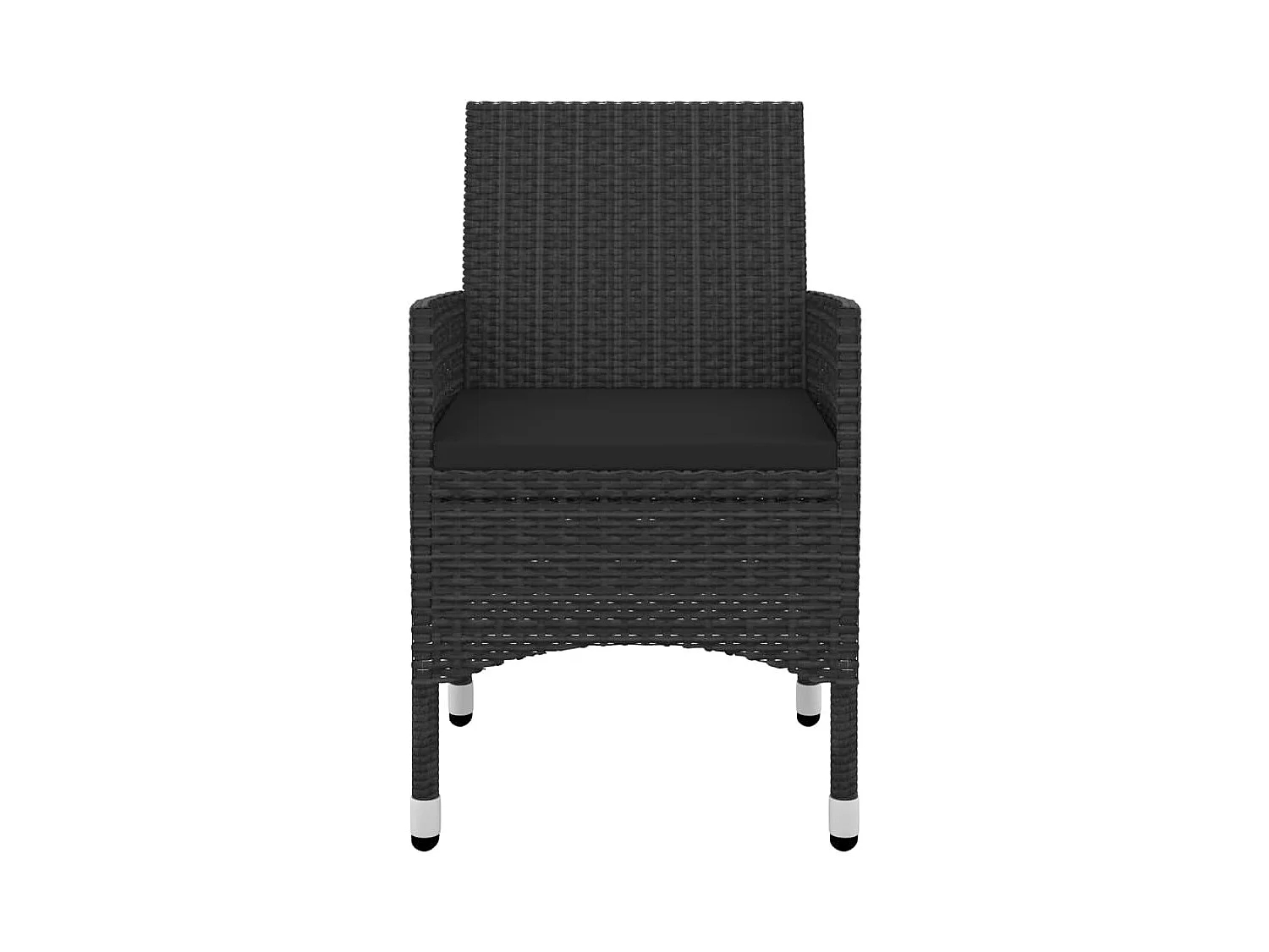 7-delige Tuinset met kussens poly rattan en glas