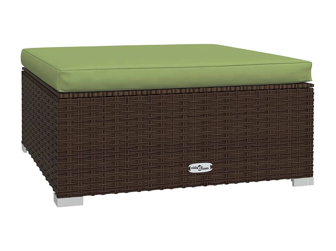 Set Divani da Giardino 6 pz con Cuscini in Polyrattan Marrone