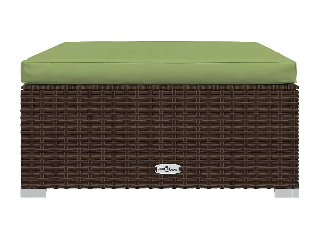 Set Divani da Giardino 6 pz con Cuscini in Polyrattan Marrone