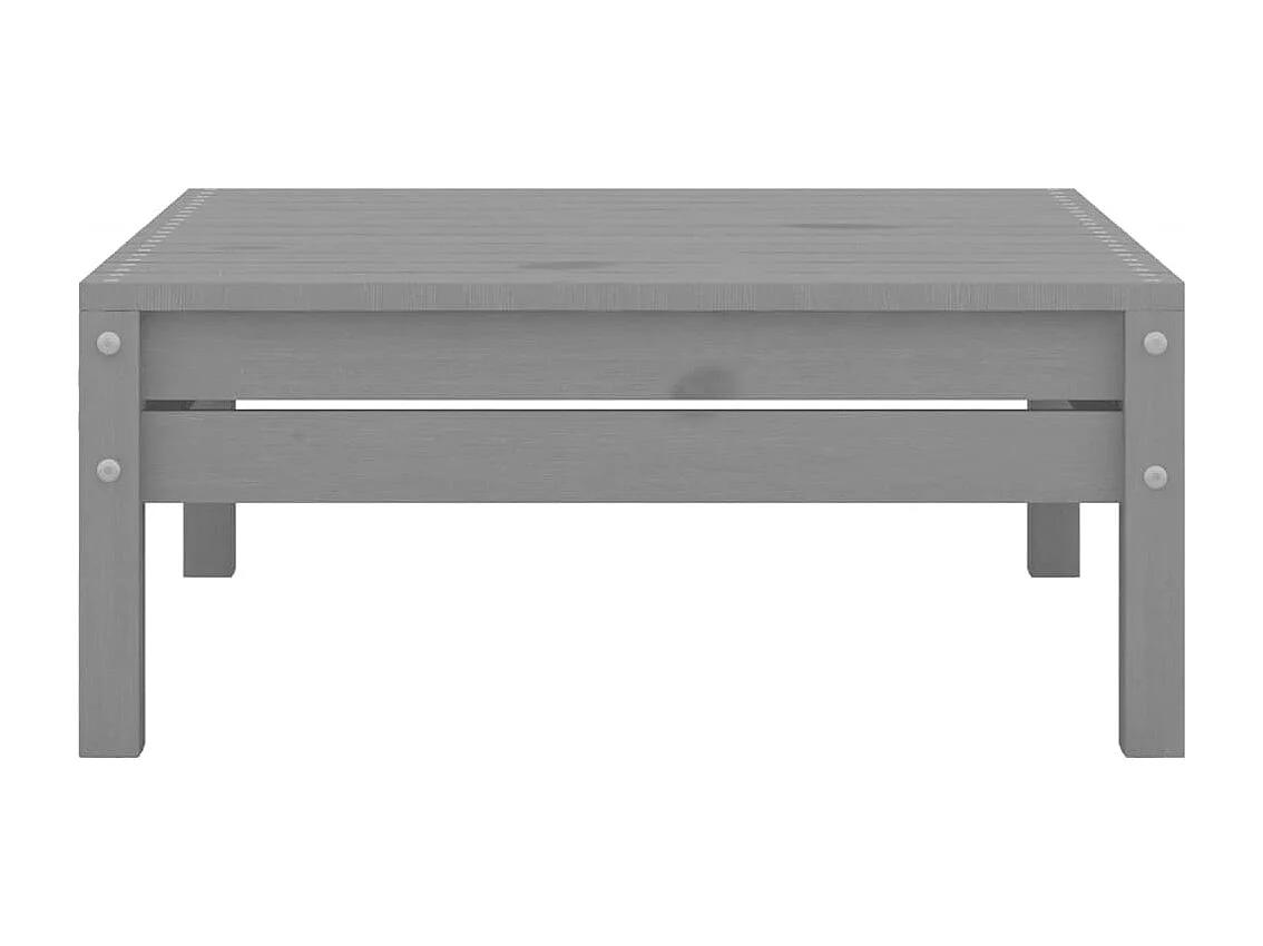 Salon de jardin 3 pcs Bois de pin massif Gris