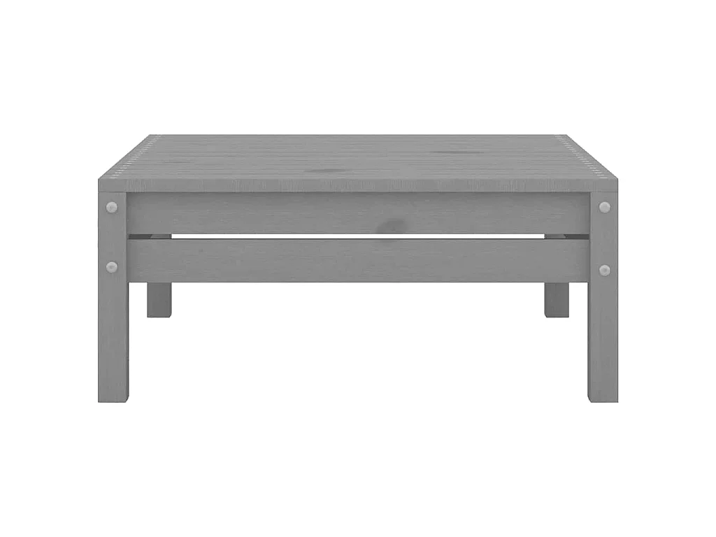Salon de jardin 3 pcs Bois de pin massif Gris