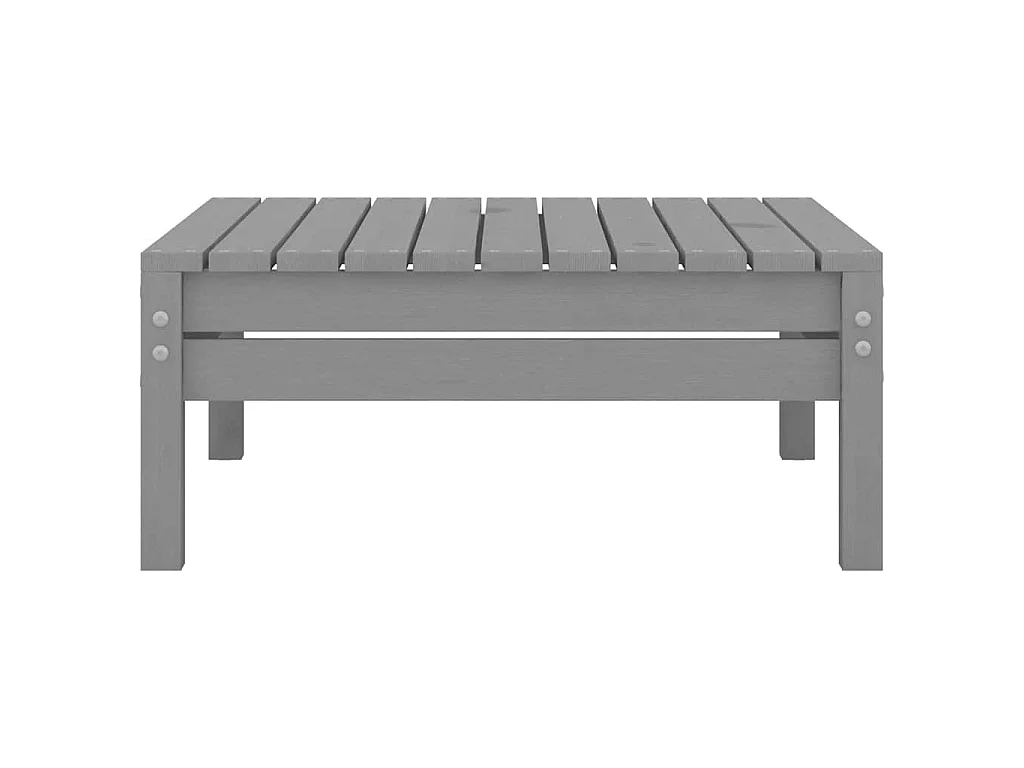 Salon de jardin 3 pcs Bois de pin massif Gris
